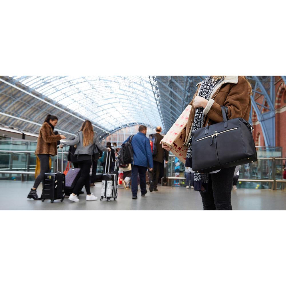 KNOMO USA Audley Slim Leather Bag for 14" Laptop & 10" Tablet