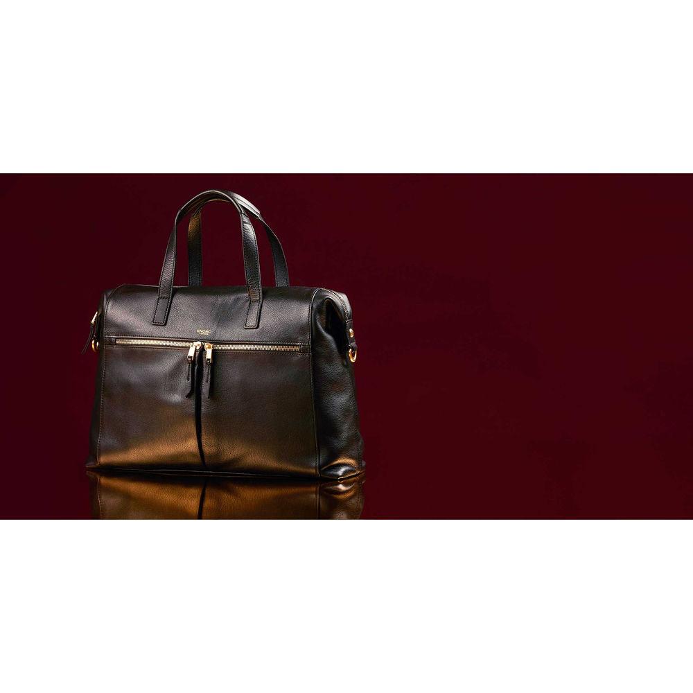 KNOMO USA Audley Slim Leather Bag for 14" Laptop & 10" Tablet