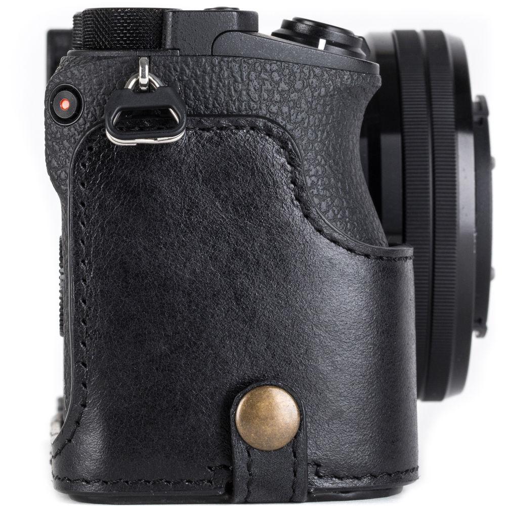 MegaGear Ever Ready Genuine Leather Camera Half Case and Strap for Sony Alpha a6500