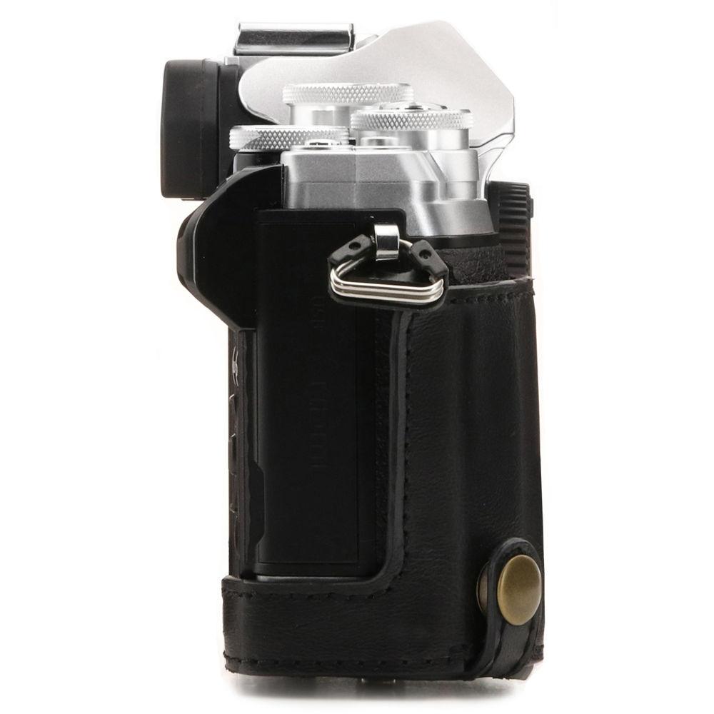 MegaGear Ever Ready Leather Camera Case for Olympus OM-D E-M10 Mark III with 14-42mm Lens