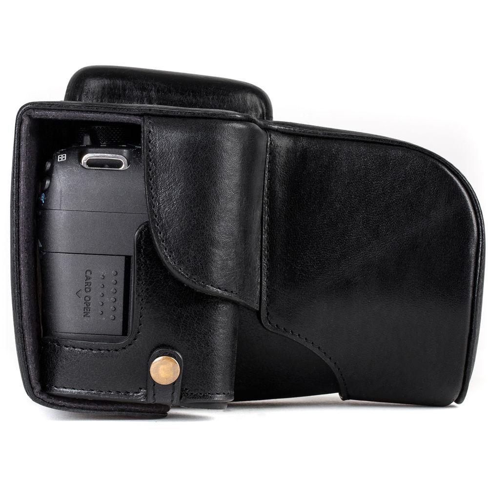 MegaGear Ever Ready Leather Case with Strap for Canon EOS Rebel T7i, 800D, Kiss X9i, 77D, 9000D and 18-55mm