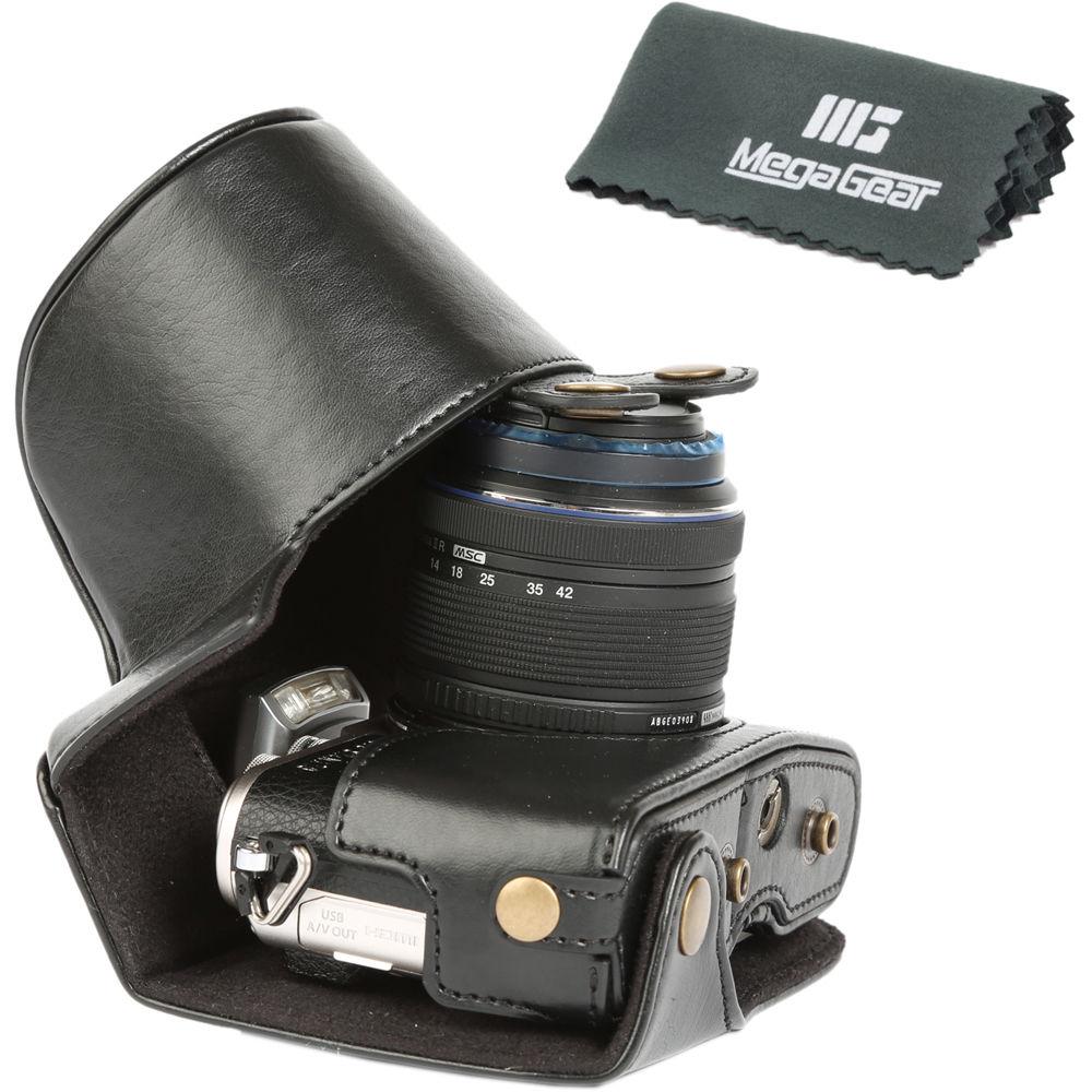 MegaGear MG917 Ever Ready Leather Case with Bottom Opening for Olympus PEN E-PL8