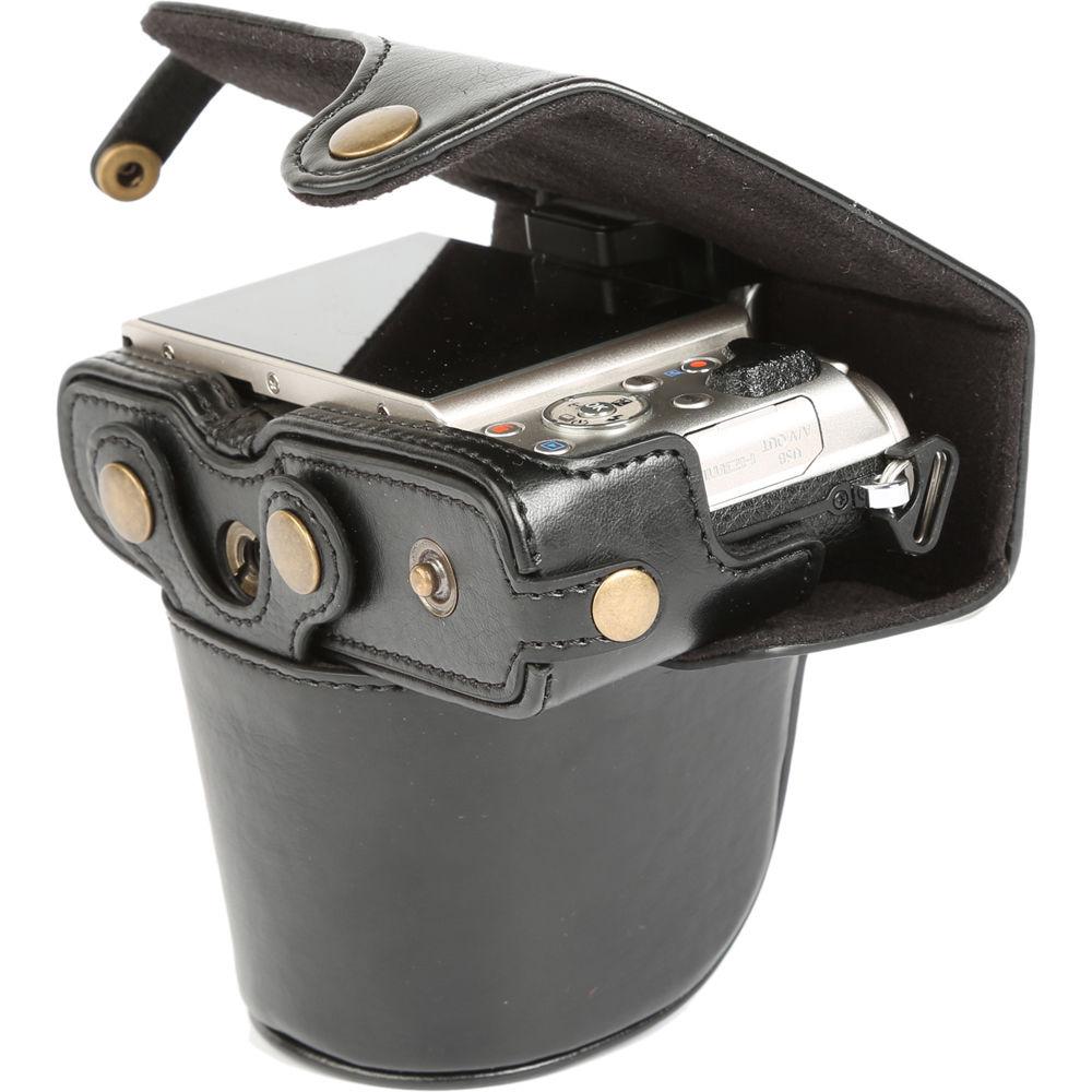 MegaGear MG917 Ever Ready Leather Case with Bottom Opening for Olympus PEN E-PL8