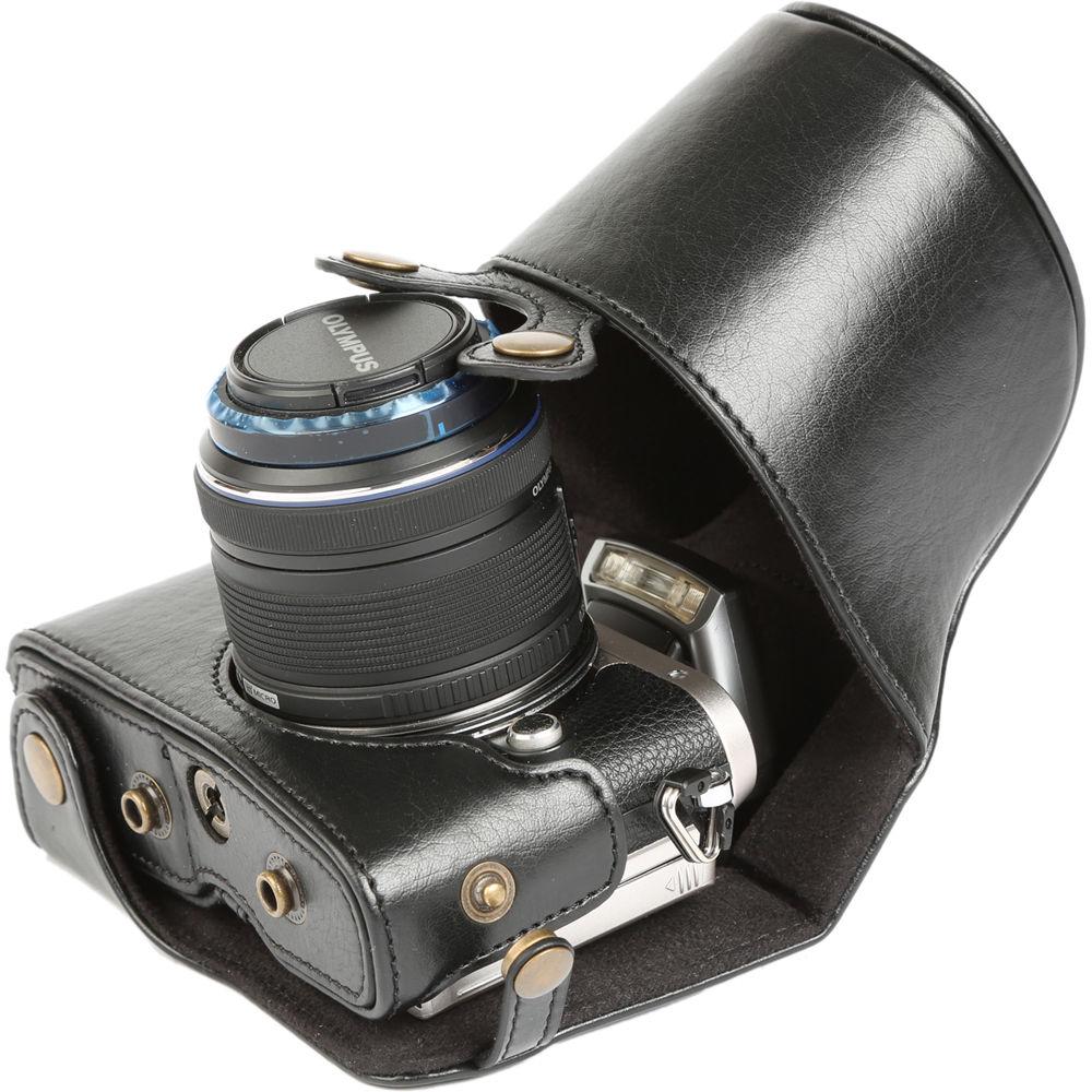 MegaGear MG917 Ever Ready Leather Case with Bottom Opening for Olympus PEN E-PL8