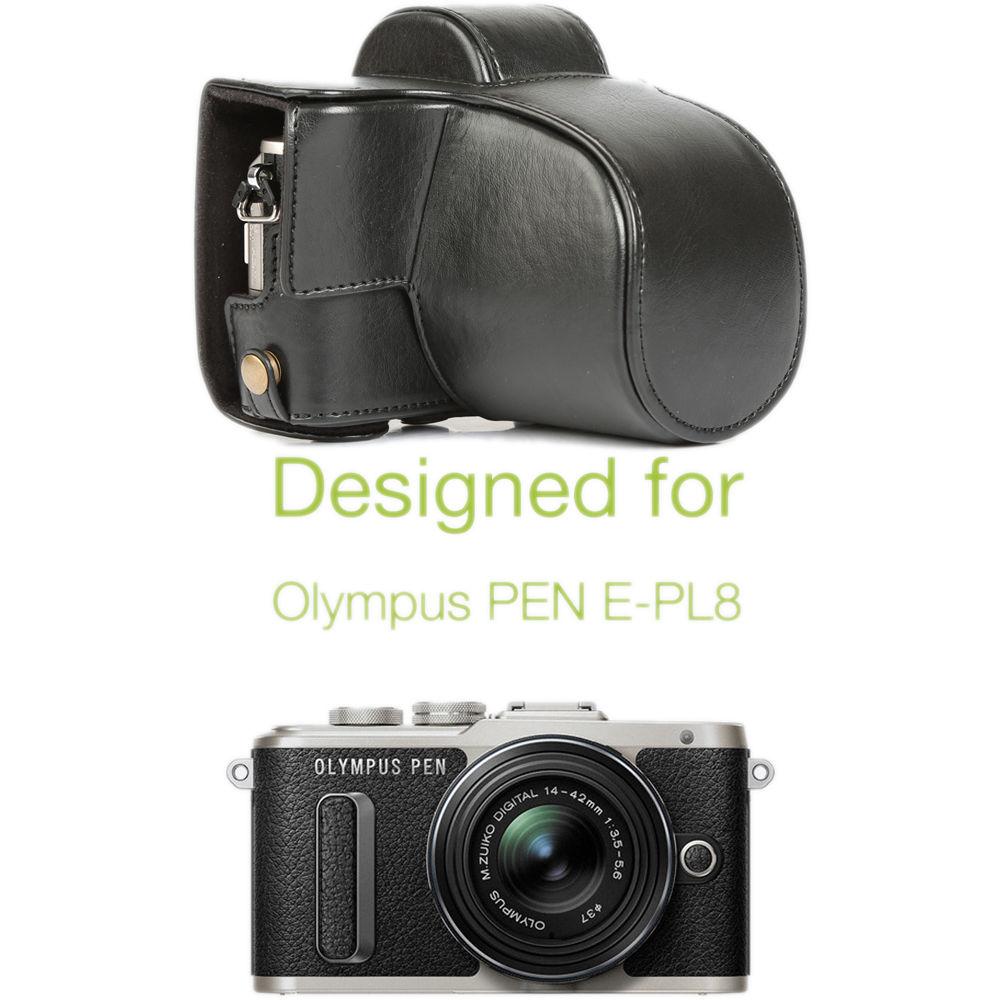 MegaGear MG917 Ever Ready Leather Case with Bottom Opening for Olympus PEN E-PL8