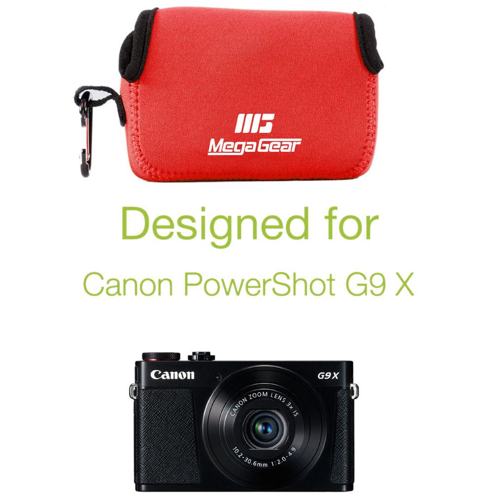 MegaGear Ultra-Light Neoprene Camera Case with Carabiner for Canon PowerShot G9 X