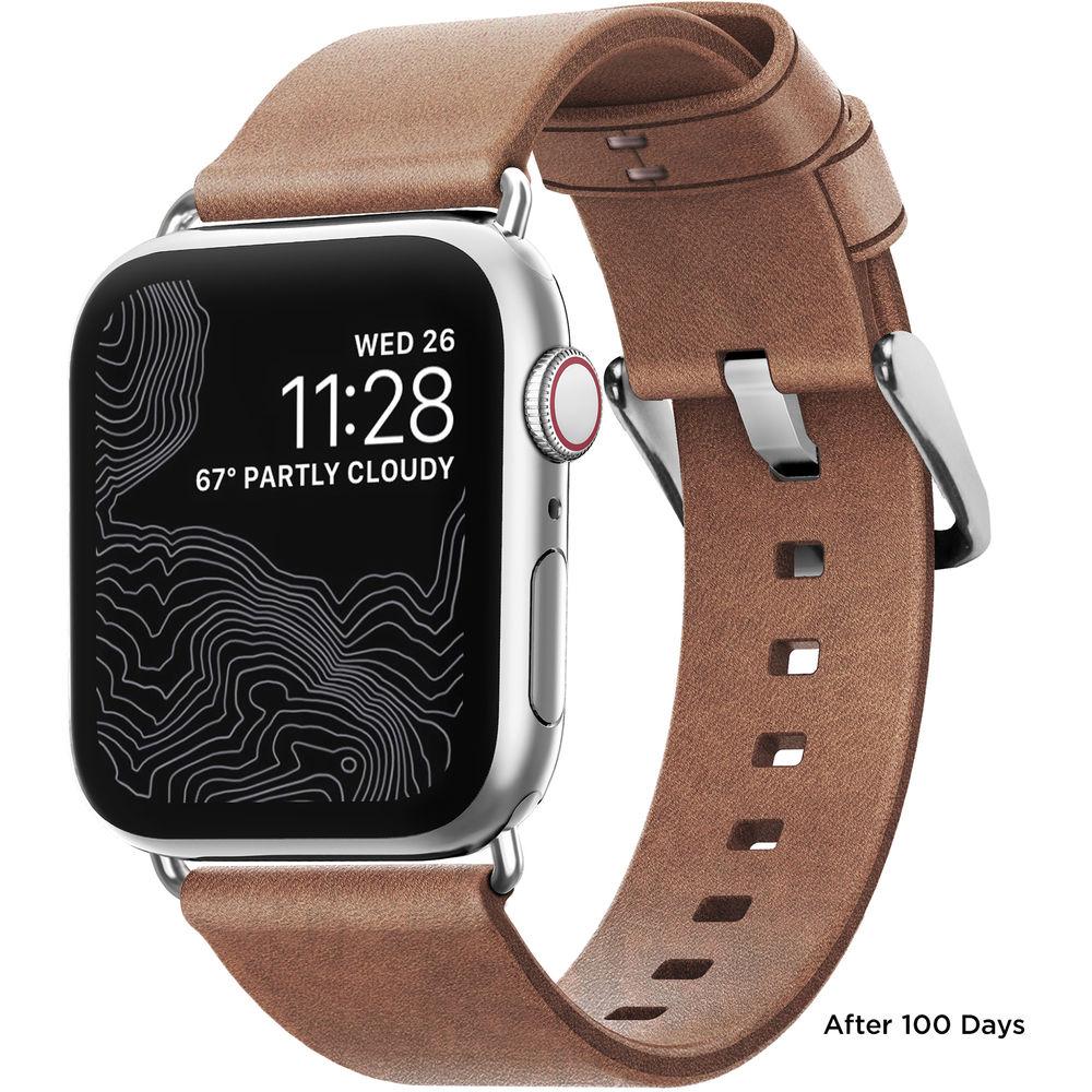 Nomad Modern Leather Watch Strap for 38mm 40mm Apple Watch