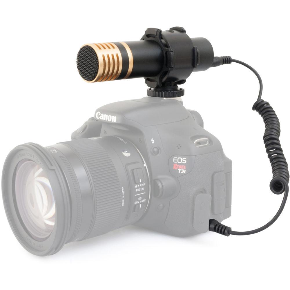 Opteka VM-2000 Gold Series Stereo Video Shotgun Microphone with Shockmount