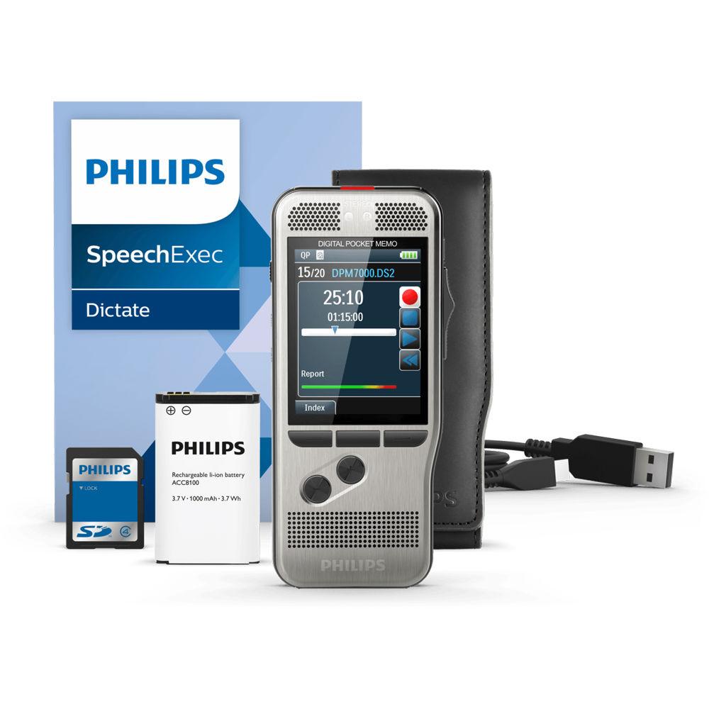 Philips DPM7000 PocketMemo Digital Voice Recorder with Slide Switch