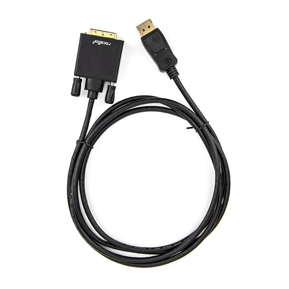 Rocstor DisplayPort 1.2 Male to DVI-D Male Adapter Cable, Rocstor, DisplayPort, 1.2, Male, to, DVI-D, Male, Adapter, Cable