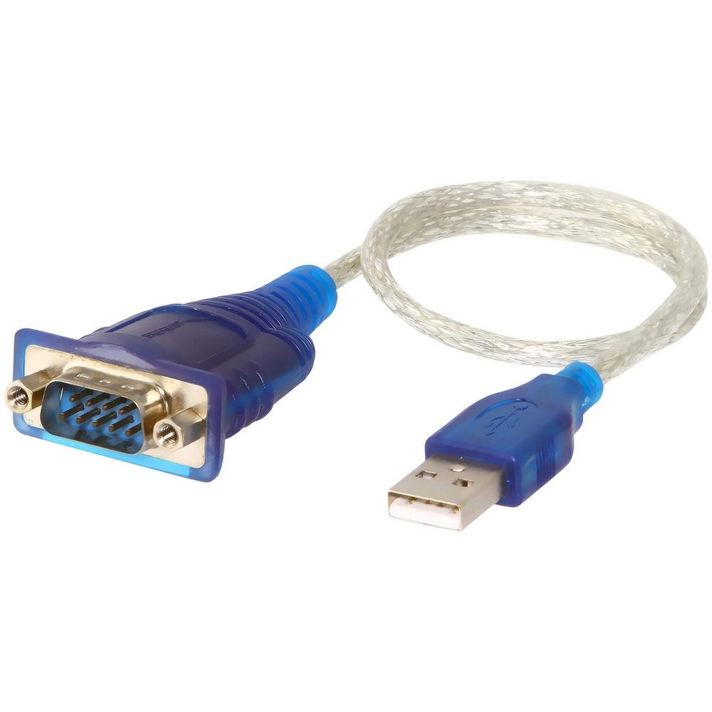 Sabrent USB 2.0 Type-A Male to RS-232 DB9 Serial 9-Pin Male Adapter Cable