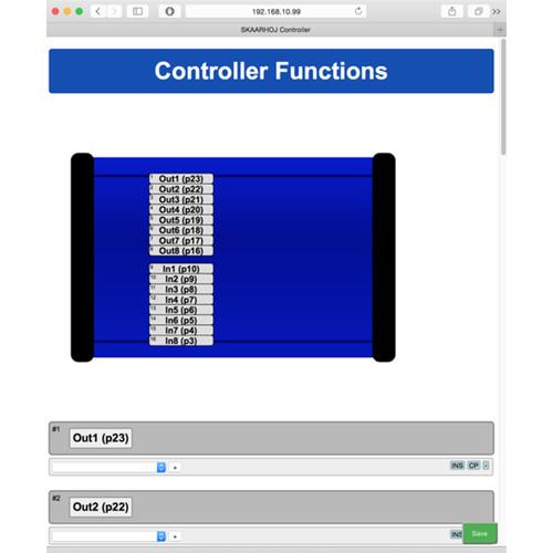 SKAARHOJ GPIO Controller with Two GPI Connectors