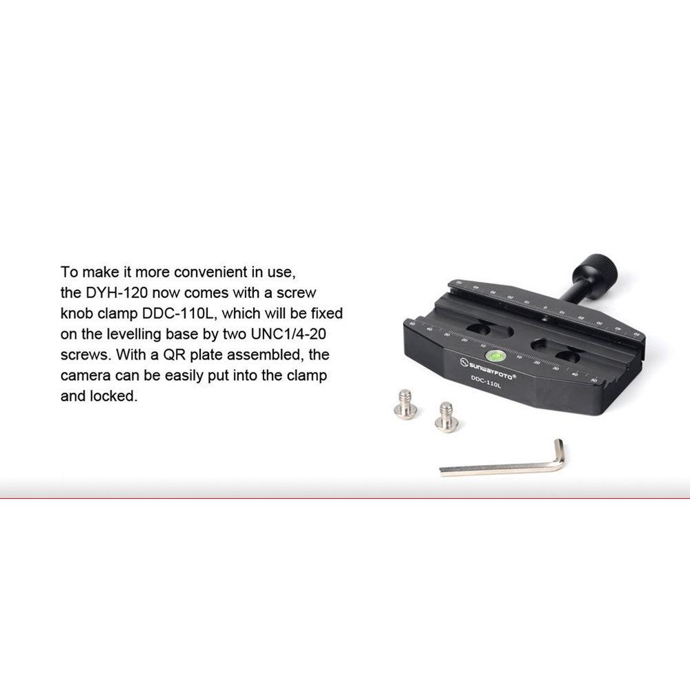 Sunwayfoto DYH-120TRON Leveling Base with DDC-110L Clamp