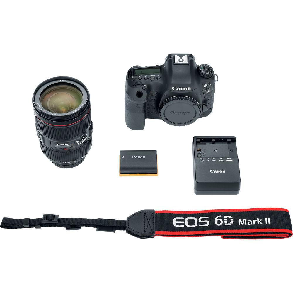 Canon EOS 6D Mark II DSLR Camera with 24-105mm f 4L II Lens