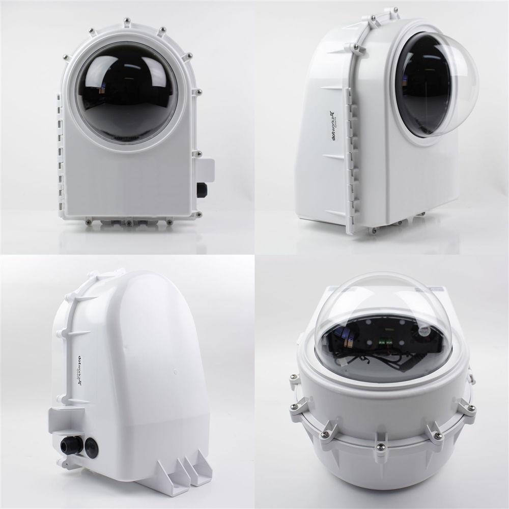 Dotworkz D2 High Efficiency Power Solar Tornado Camera Enclosure with Tinted Lens for Low Power Applications