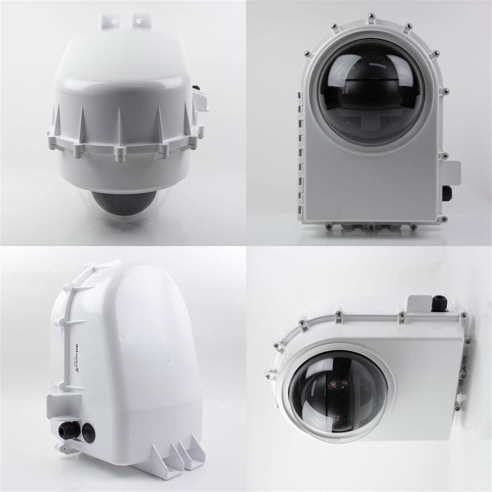 Dotworkz D2 High Efficiency Power Solar Tornado Camera Enclosure with Tinted Lens for Low Power Applications