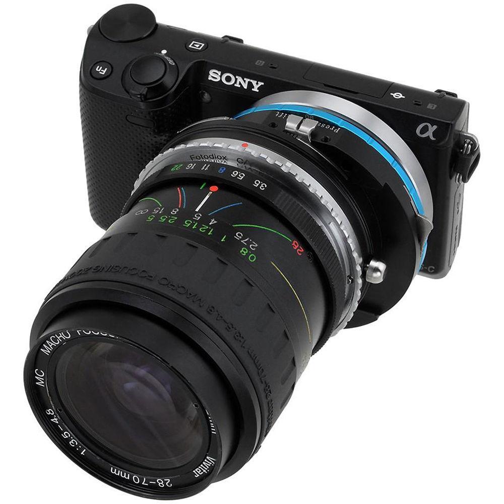 FotodioX Pro Shift Mount Adapter for Contax Yashica Lens to Sony E-Mount Camera