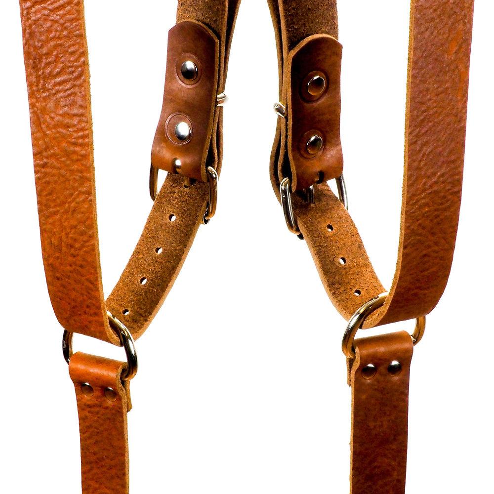 Funk Plus Water Buffalo Leather Snap Back Harness with 1.25" Wide Straps and D-Rings