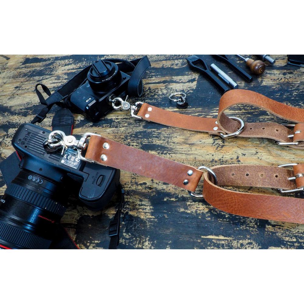 Funk Plus Water Buffalo Leather Snap Back Harness with 1.25" Wide Straps and D-Rings