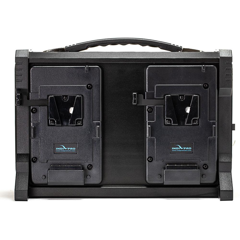 IndiPRO Tools Four Compact 95Wh V-Mount Li-Ion Batteries and Quad Pro V-Mount Battery Charger Kit