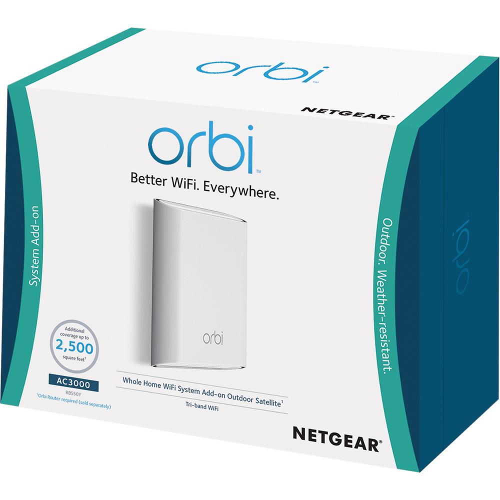 Netgear Orbi AC3000 Outdoor Wireless Satellite Add-On for Orbi Wi-Fi System, Netgear, Orbi, AC3000, Outdoor, Wireless, Satellite, Add-On, Orbi, Wi-Fi, System