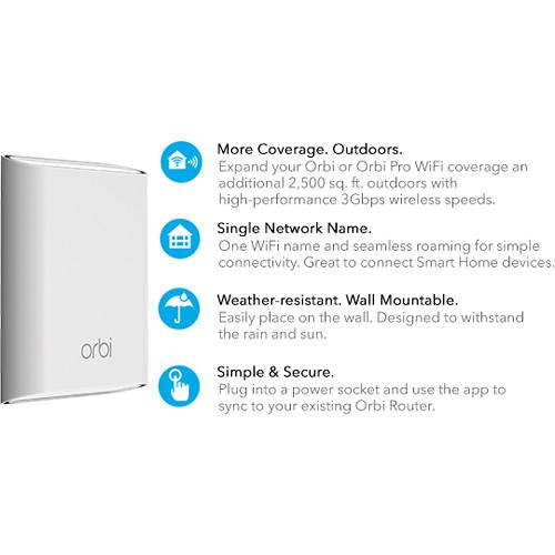 Netgear Orbi AC3000 Outdoor Wireless Satellite Add-On for Orbi Wi-Fi System