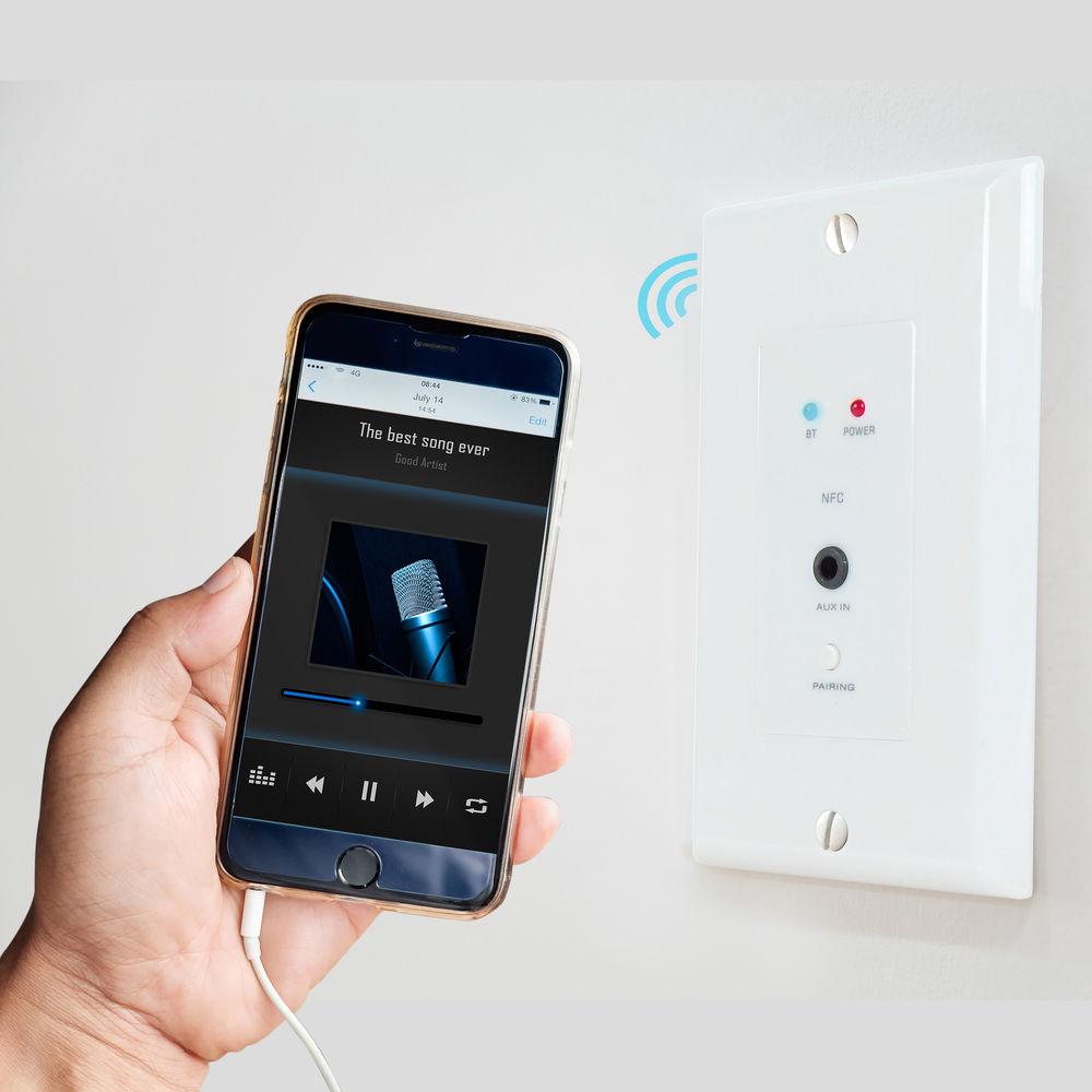 Pyle Pro PWPBT47 Wall Plate Bluetooth Wireless Audio Receiver