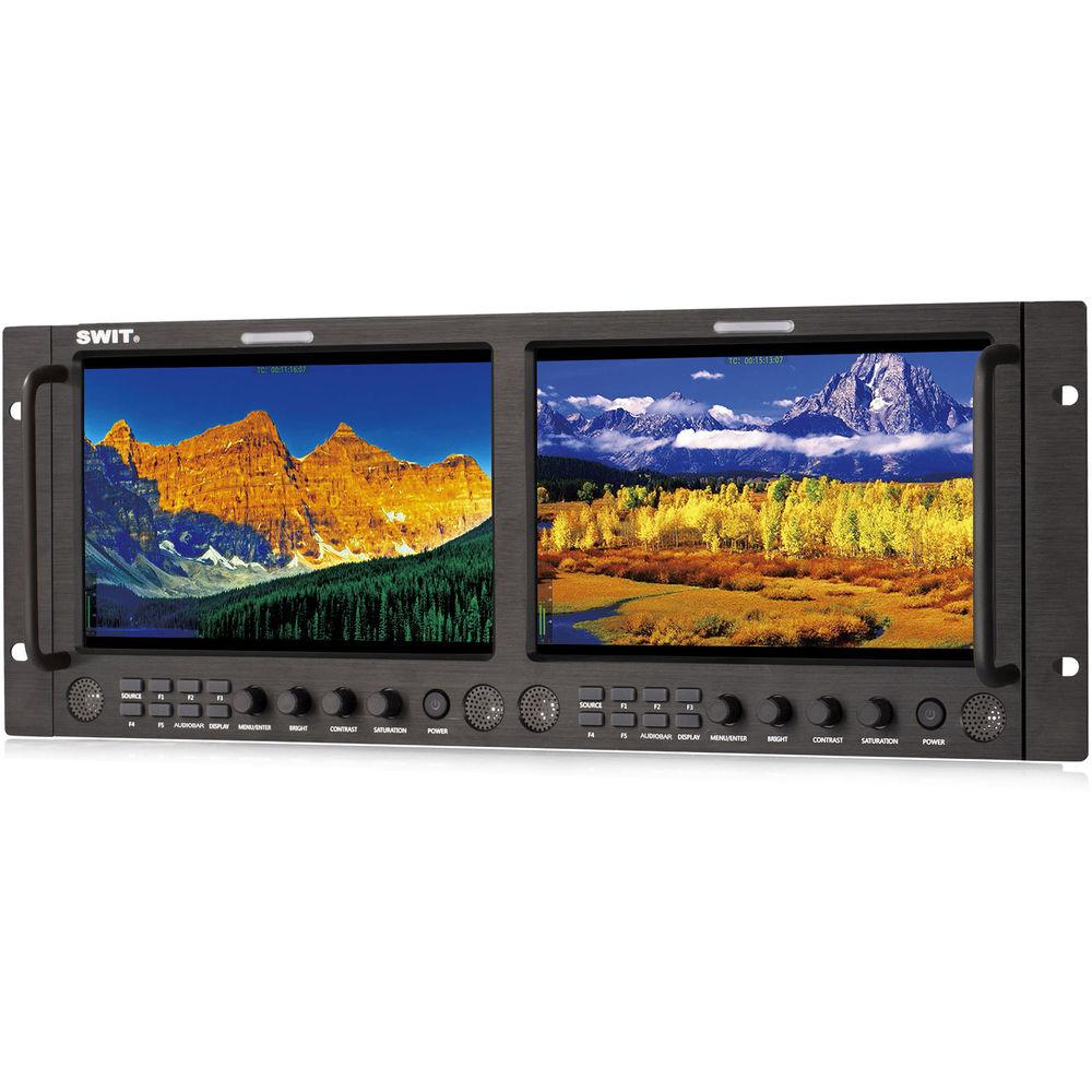 SWIT Dual 9" Full HD Rack LCD Monitor with IPS Panel