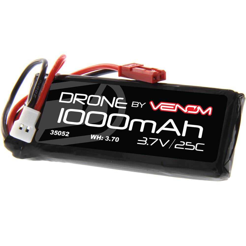 Venom Group 3.7V 1000mAh 25C 1S LiPo Battery with Micro Losi and JST Plugs