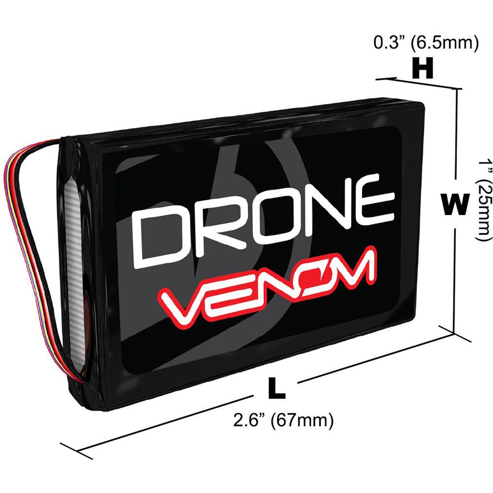 Venom Group 3.7V 1000mAh 25C 1S LiPo Battery with Micro Losi and JST Plugs