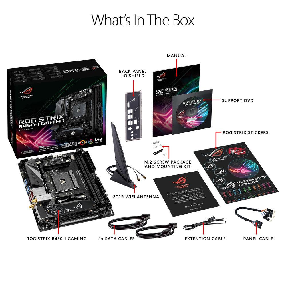 ASUS Republic of Gamers Strix B450-I Gaming AM4 Mini-ITX Motherboard