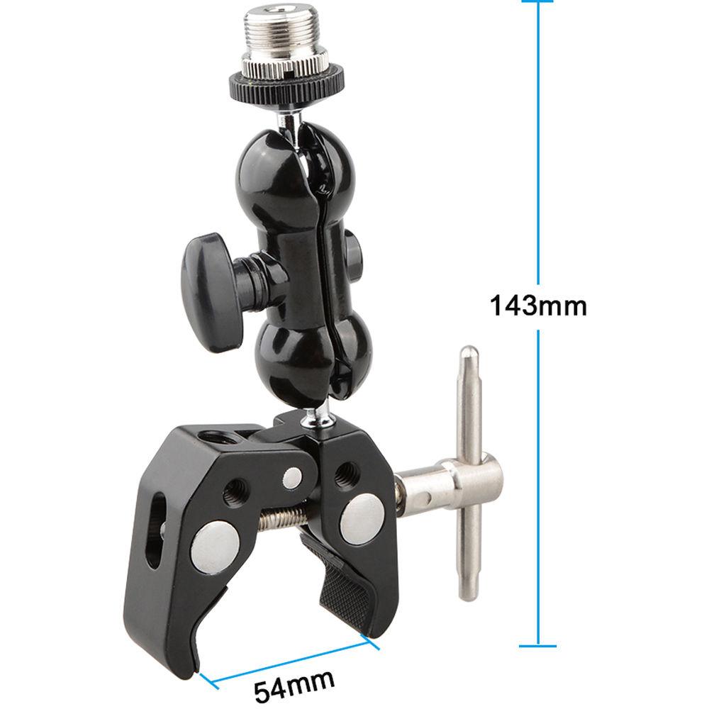 CAMVATE Crab Clamp with 360° Ball Head for Microphone