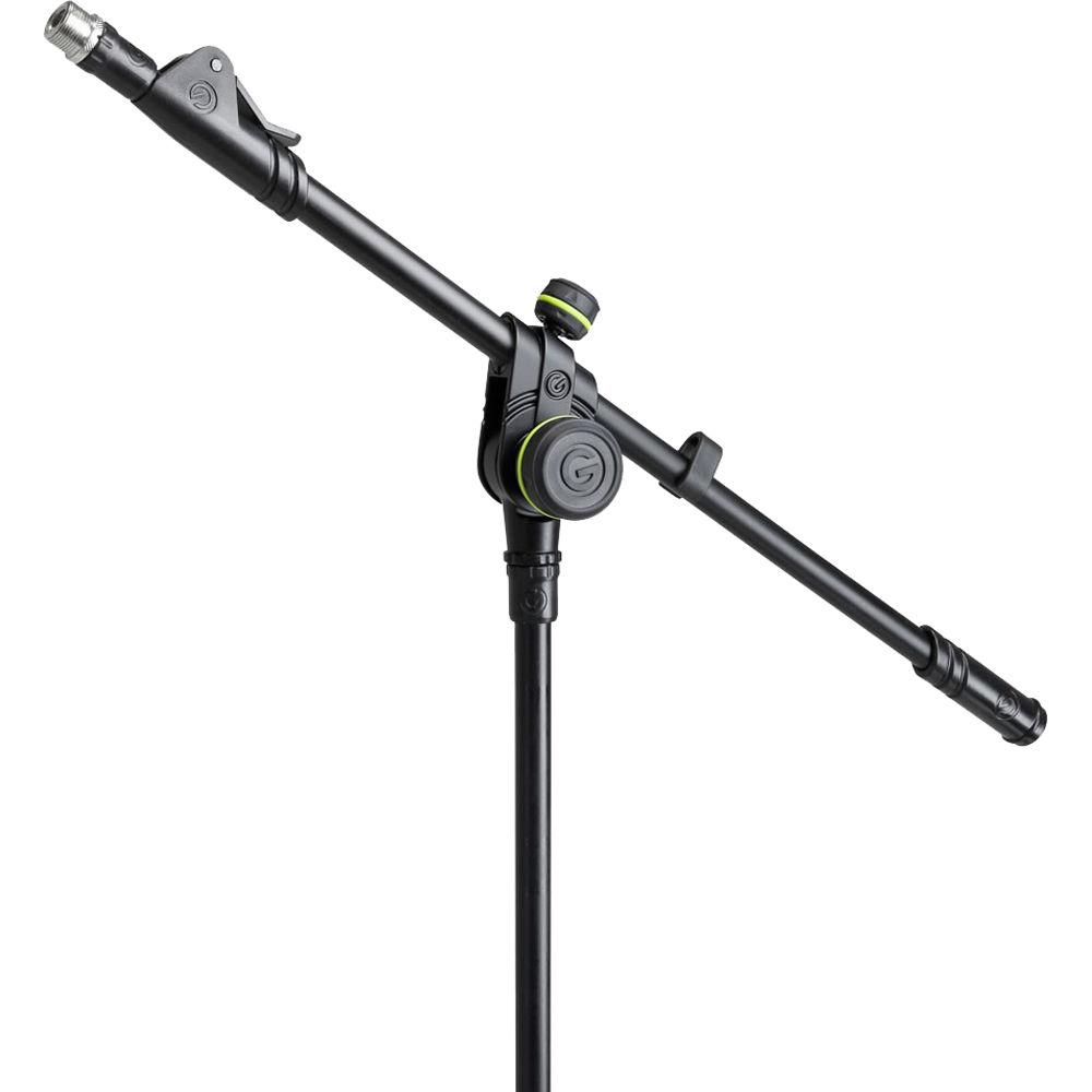 Gravity Stands Microphone Stand with Folding Tripod Base and 2-Point Adjustment Telescoping Boom
