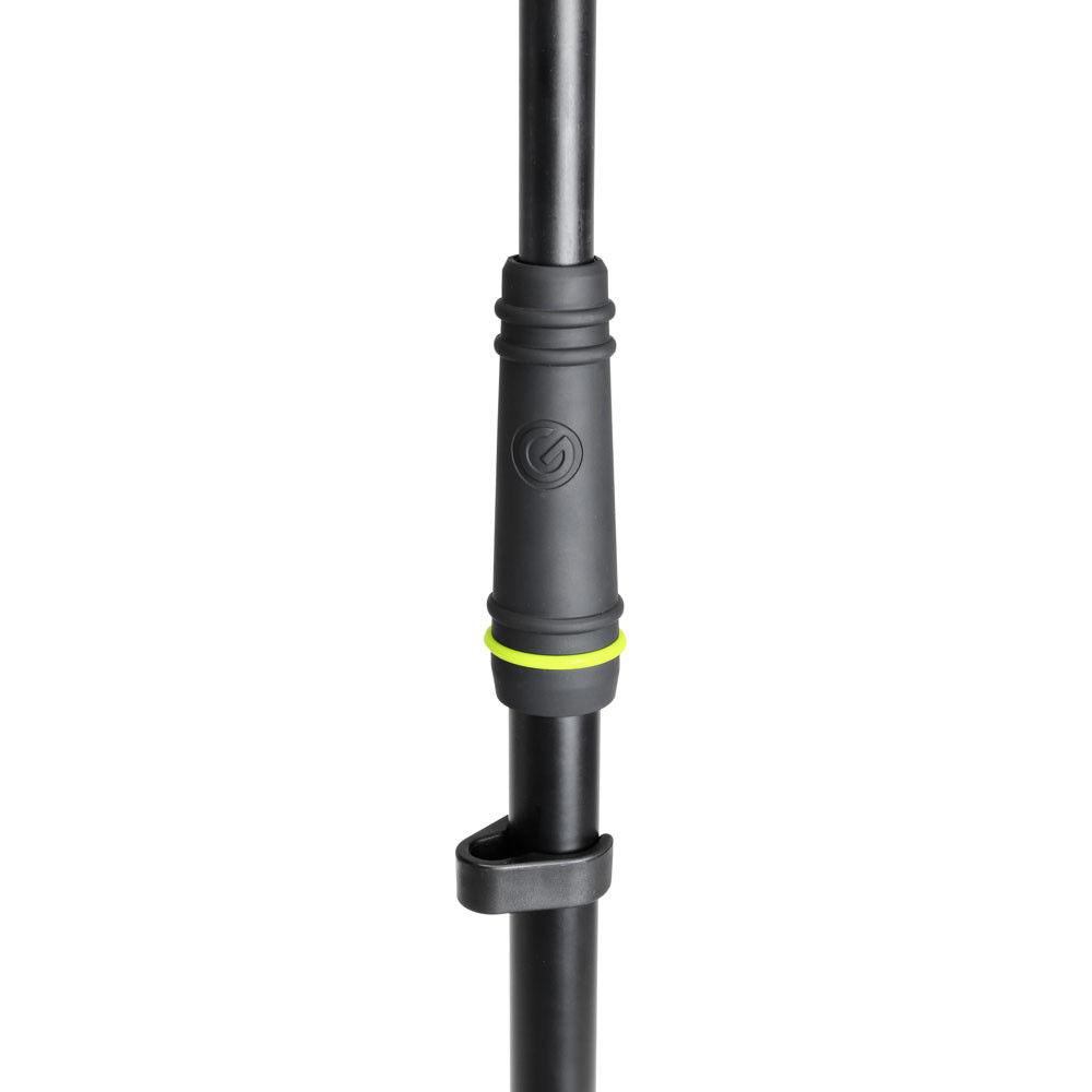 Gravity Stands Microphone Stand with Folding Tripod Base and 2-Point Adjustment Telescoping Boom