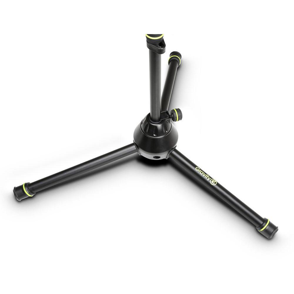 Gravity Stands Microphone Stand with Folding Tripod Base and 2-Point Adjustment Telescoping Boom