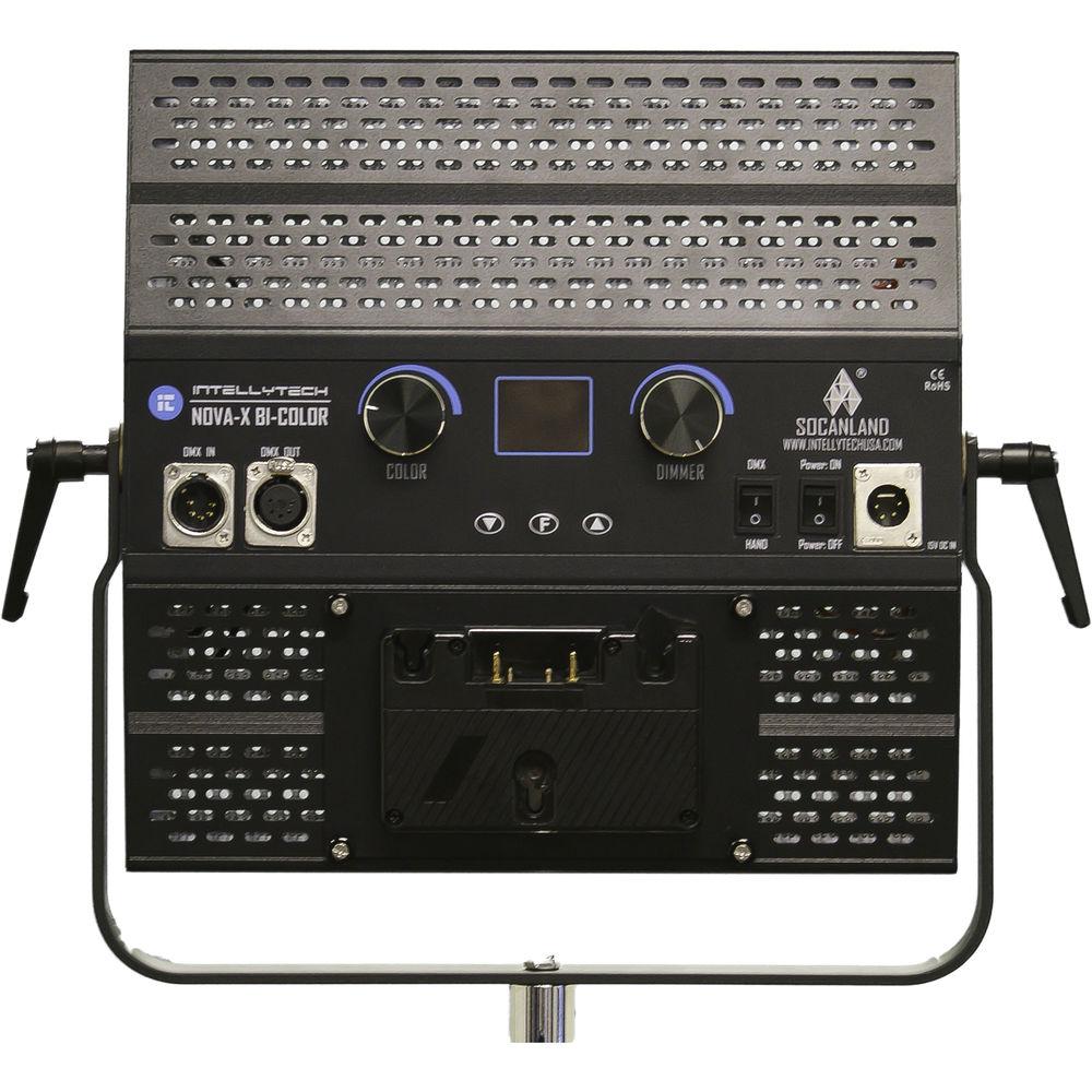 Intellytech Nova-X Bi-Color DMX 30-Degree Spot 1x1 Panel Kit with Gold Mount Battery Plate