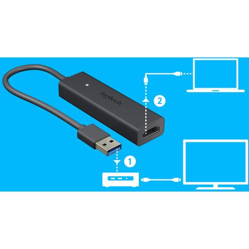 Logitech USB Type-A to HDMI Screen Share Graphic Adapter