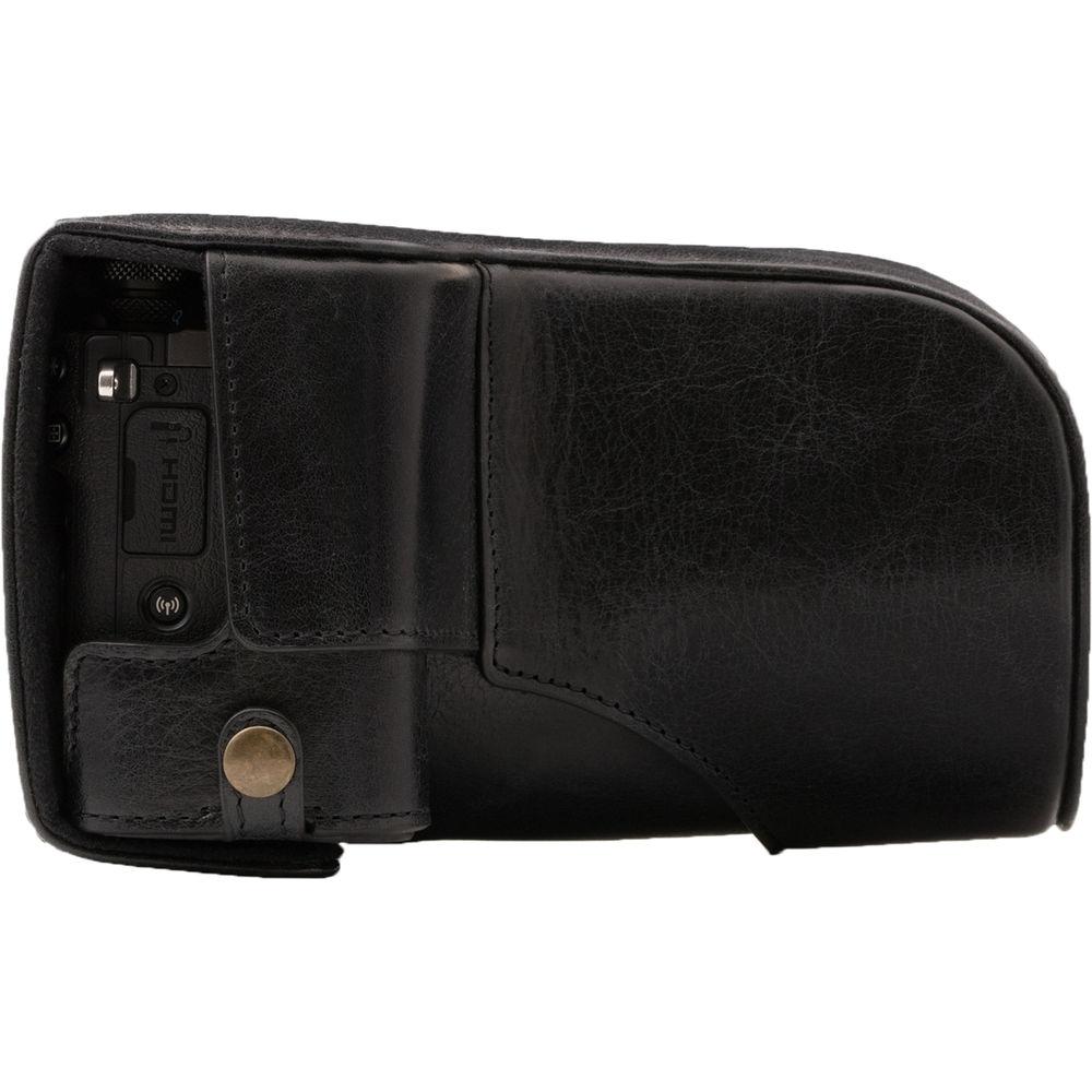 MegaGear MG1182 Ever Ready Genuine Leather Case & Strap for Canon EOS M6 & 18-55mm