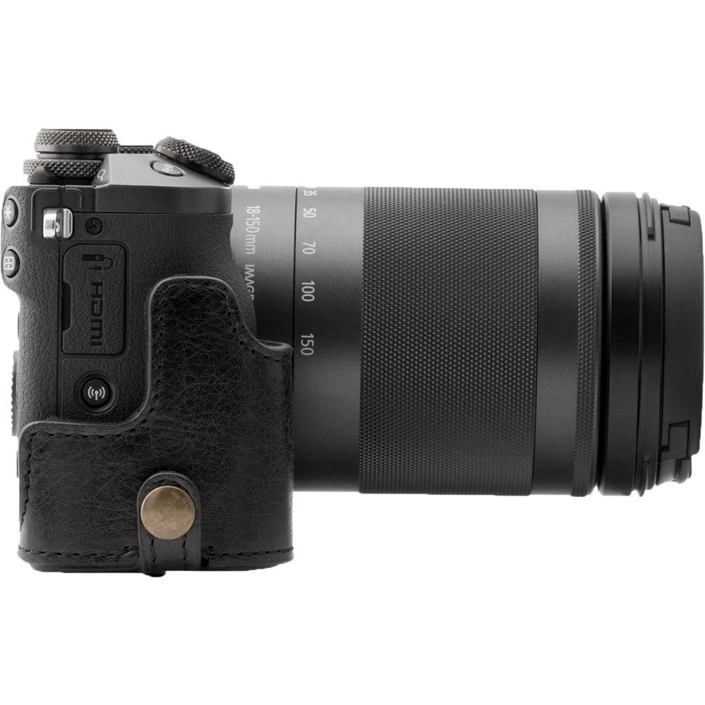 MegaGear MG1182 Ever Ready Genuine Leather Case & Strap for Canon EOS M6 & 18-55mm