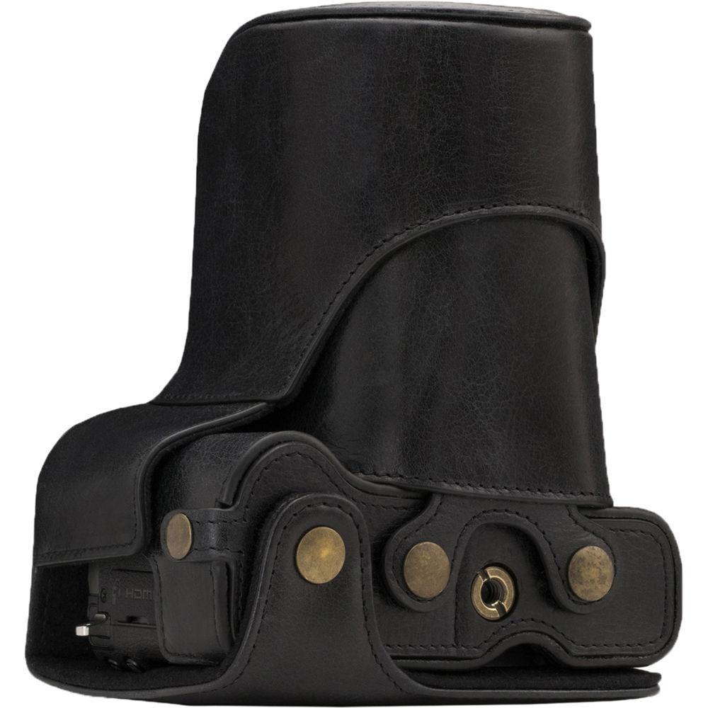 MegaGear MG1182 Ever Ready Genuine Leather Case & Strap for Canon EOS M6 & 18-55mm