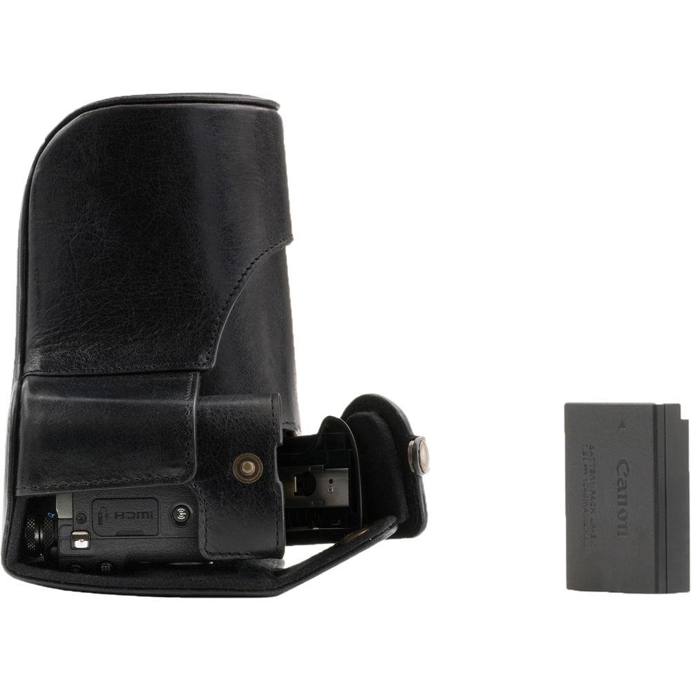 MegaGear MG1182 Ever Ready Genuine Leather Case & Strap for Canon EOS M6 & 18-55mm