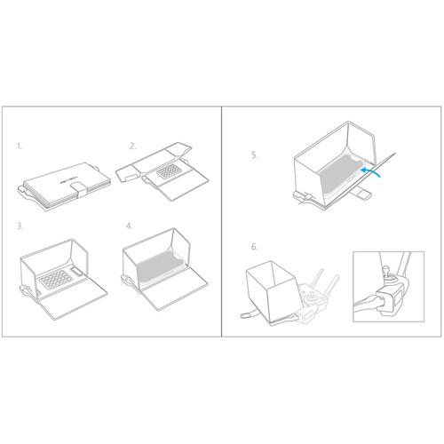 PGYTECH DJI Phantom 4 Mavic Spark Controller Monitor Hood for Phones