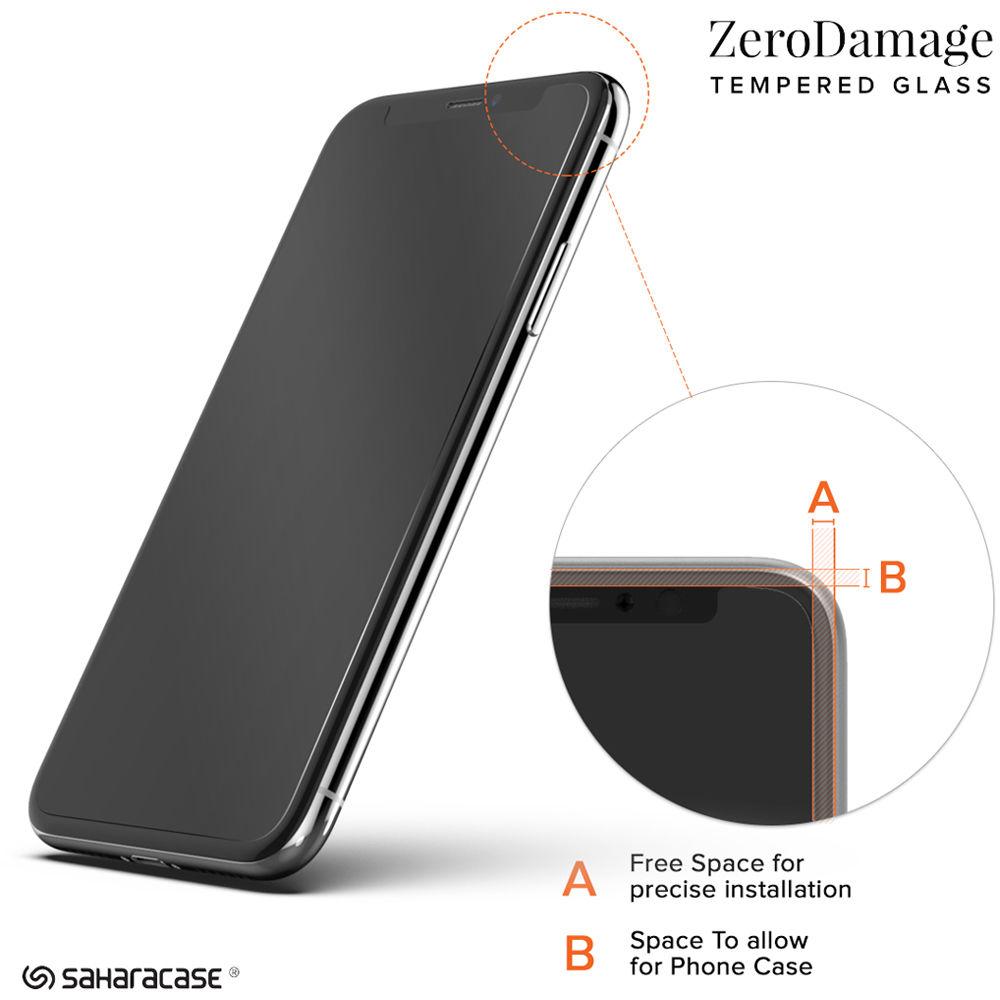 Sahara Case ZeroDamage Tempered Glass Screen Protector for iPhone X XS
