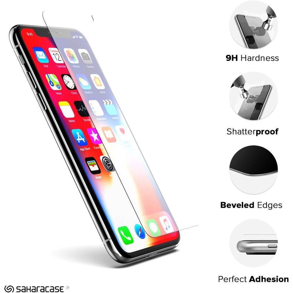 Sahara Case ZeroDamage Tempered Glass Screen Protector for iPhone X XS