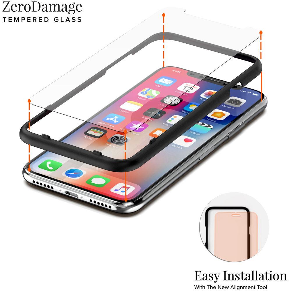 Sahara Case ZeroDamage Tempered Glass Screen Protector for iPhone X XS