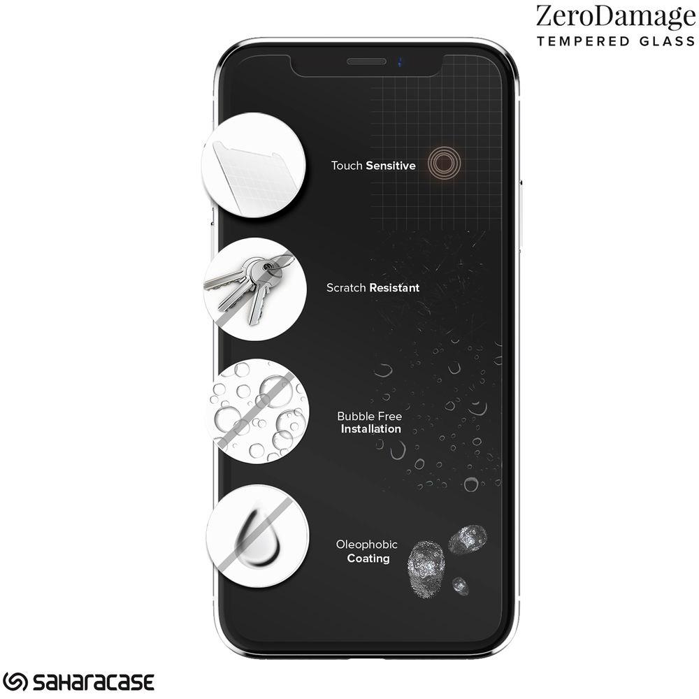 Sahara Case ZeroDamage Tempered Glass Screen Protector for iPhone X XS