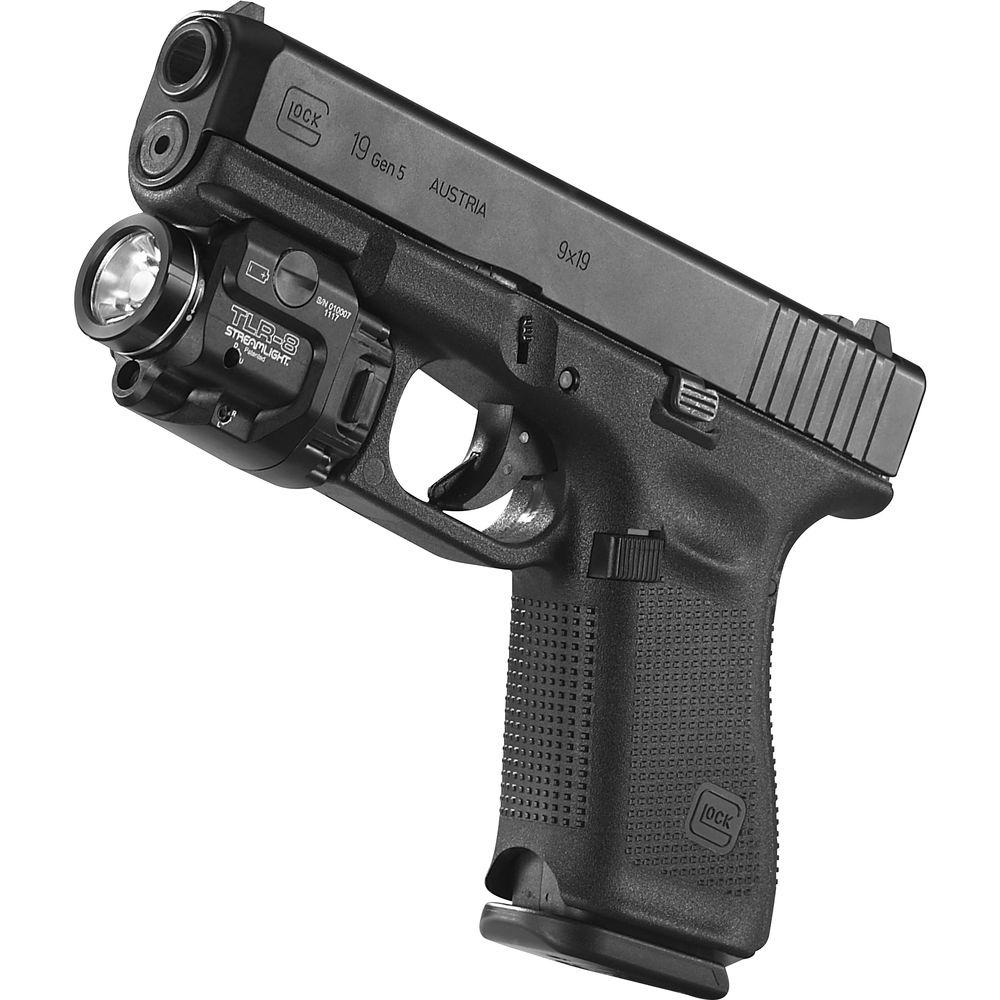 Streamlight TLR-8 Low-Profile, Rail-Mounted Tactical Light with Red Aiming Laser