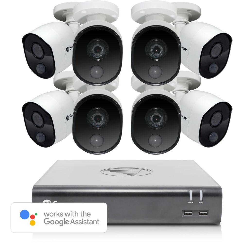 Swann 8-Channel 1080p DVR with 1TB HDD & 8 1080p Outdoor Night Vision Bullet Cameras