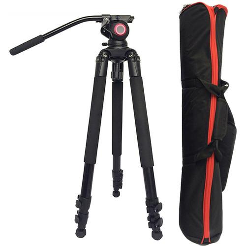 CAME-TV 701A Aluminum Video Tripod with Fluid Bowl Head