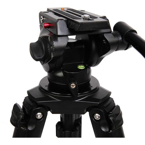 CAME-TV 701A Aluminum Video Tripod with Fluid Bowl Head